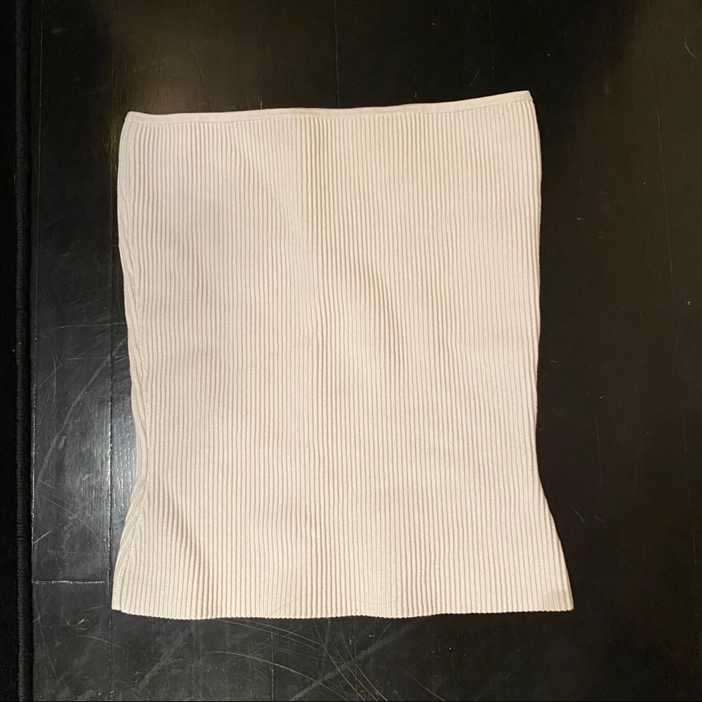 Babaton ribbed strapless top